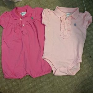 9 month Ralph Lauren onesie bundle